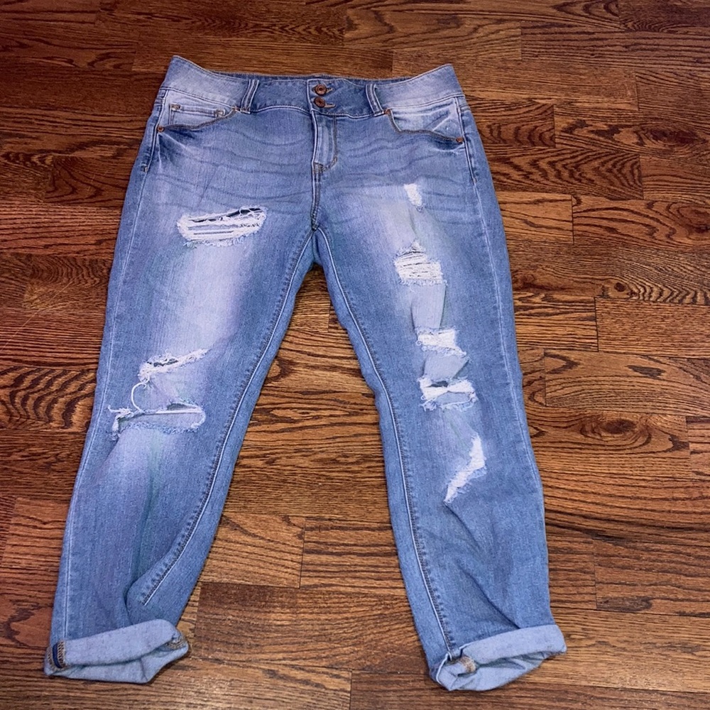 Distressed jeans